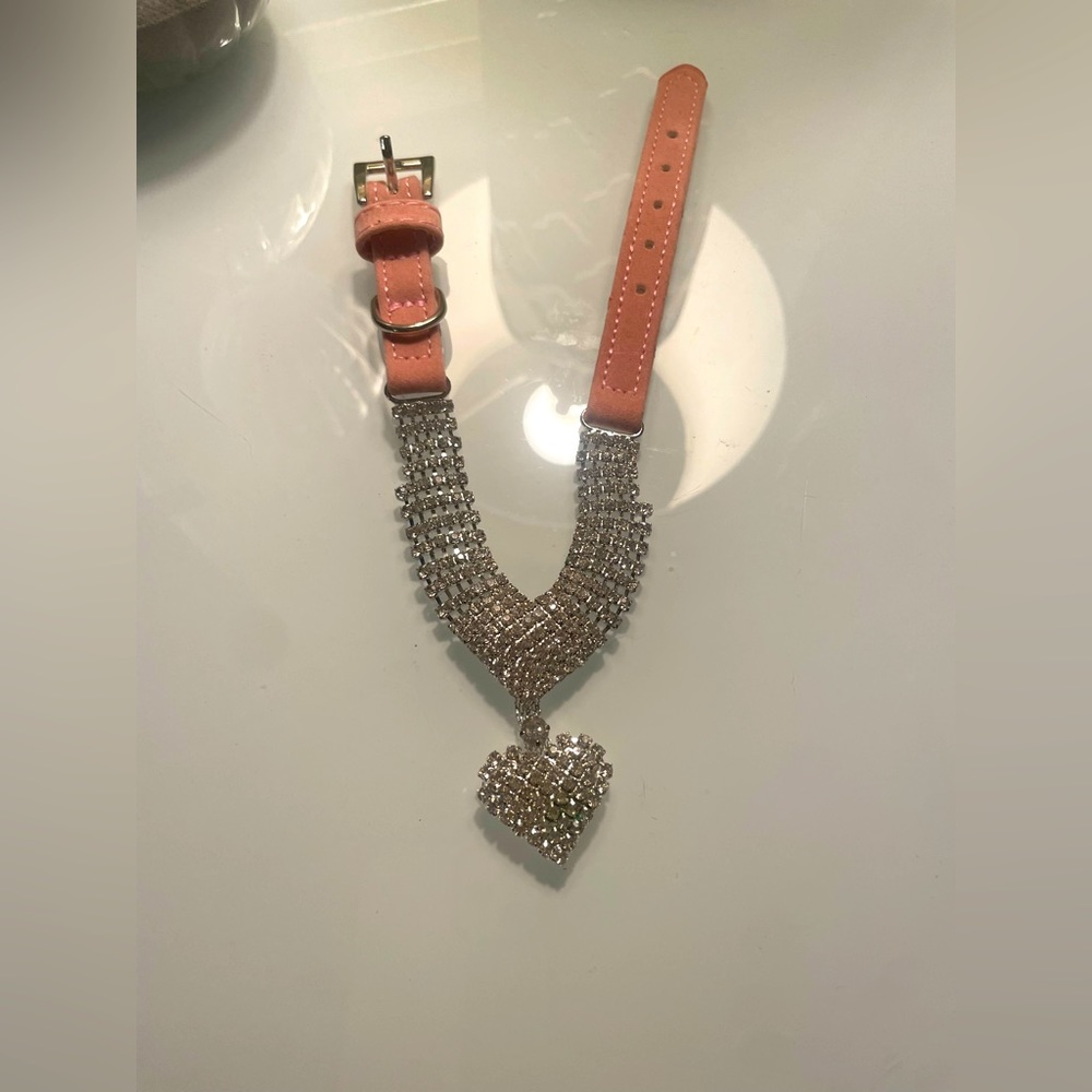 Doggy rhinestone collar size small